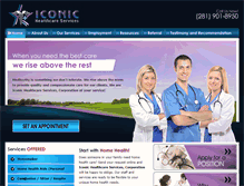 Tablet Screenshot of iconichealthcare.com